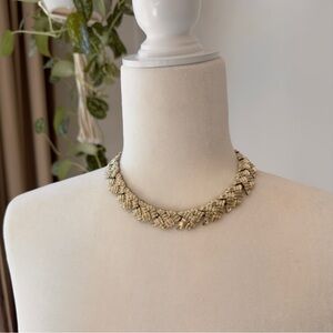 Vintage Light Gold Chain Statement Necklace